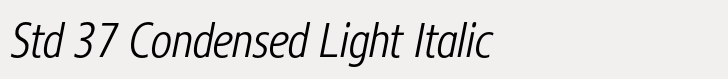 Core Sans N Std 37 Condensed Light Italic