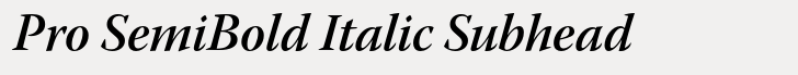 Warnock Pro SemiBold Italic Subhead