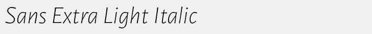 Epica Pro Sans Extra Light Italic