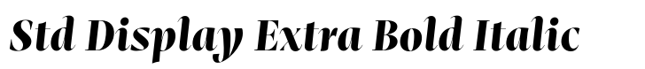 Mastro Std Display Extra Bold Italic