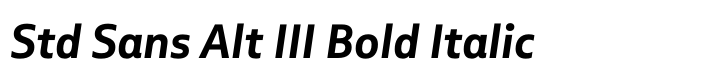 Multiple Std Sans Alt III Bold Italic