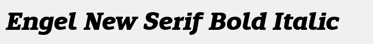 Engel New Serif Bold Italic