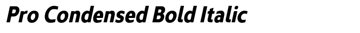 Kyrial Sans Pro Pro Condensed Bold Italic