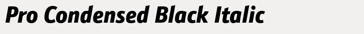 Schnebel Sans Pro Pro Condensed Black Italic