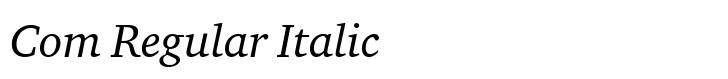 ITC Charter Com Regular Italic