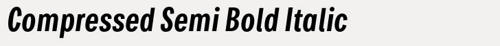 Bruta Pro Compressed Semi Bold Italic