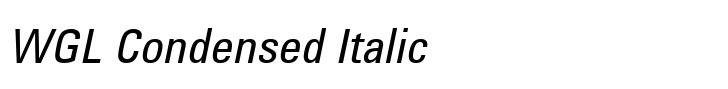 Utah WGL Condensed Italic
