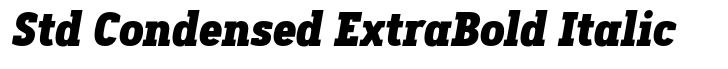 Artegra Slab Std Condensed ExtraBold Italic