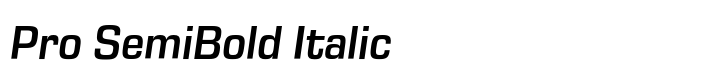 Eurostile Next Pro SemiBold Italic