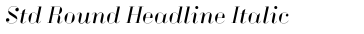 Quair Std Round Headline Italic