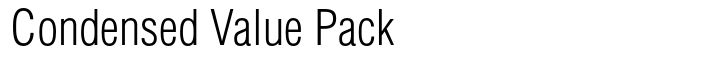 Helvetica Condensed Value Pack