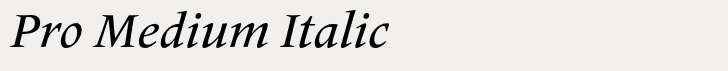 Frutiger Serif Pro Medium Italic
