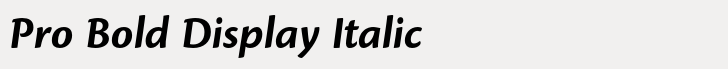 Cronos Pro Bold Display Italic