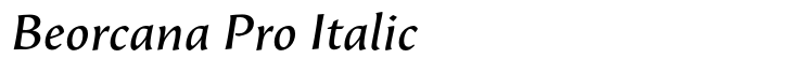 Beorcana Pro Italic