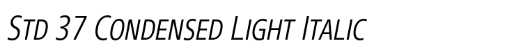 Core Sans N SC Std 37 Condensed Light Italic
