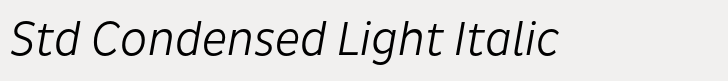 Pluto Sans Std Condensed Light Italic
