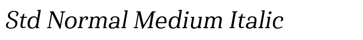 Haboro Serif Std Normal Medium Italic