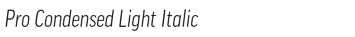 FF Good Pro Condensed Light Italic