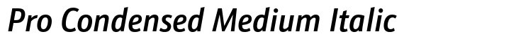 Schnebel Sans Pro Pro Condensed Medium Italic