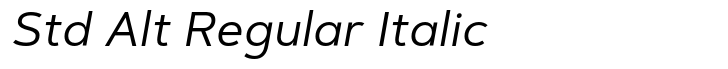 Artegra Sans Std Alt Regular Italic