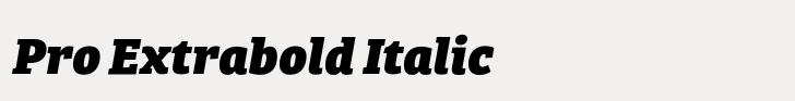 Bree Serif Pro Extrabold Italic