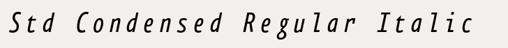 FF Eureka Mono Std Condensed Regular Italic