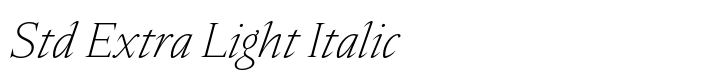 Nocturne Serif Std Extra Light Italic