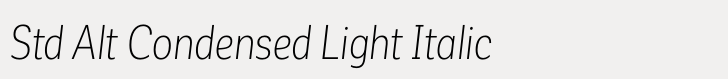 Corporative Sans Std Alt Condensed Light Italic