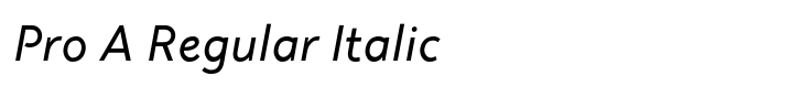Corner Pro A Regular Italic