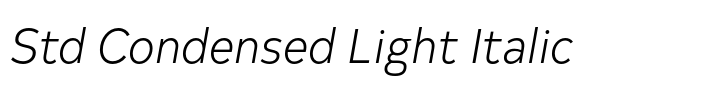 Typold Std Condensed Light Italic