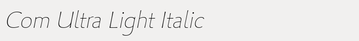 Palatino Sans Informal Com Ultra Light Italic