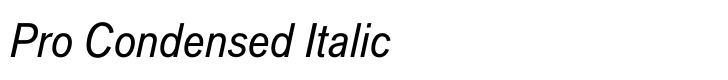 Applied Sans Pro Condensed Italic