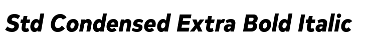 Typold Std Condensed Extra Bold Italic
