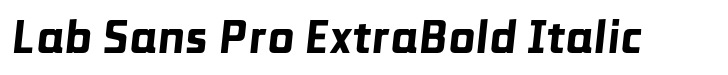 Lab Sans Pro ExtraBold Italic