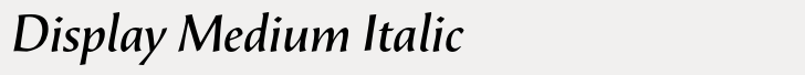 Beorcana Pro Display Medium Italic