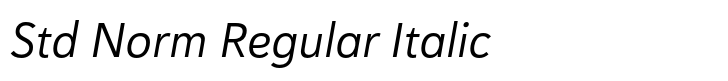 Haboro Sans Std Norm Regular Italic