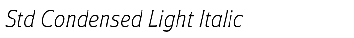 Plathorn Std Condensed Light Italic
