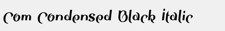 Sinah Sans Com Condensed Black Italic
