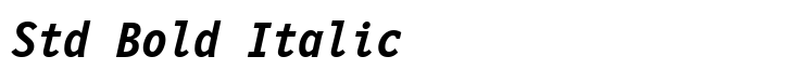 Letter Gothic 12 Pitch Std Bold Italic