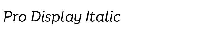 Binate Pro Display Italic