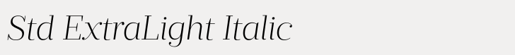 Prumo Deck Std ExtraLight Italic