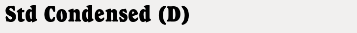 Goudy Heavyface Std Condensed (D)