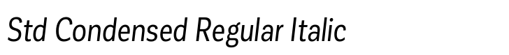 Corporative Sans Std Condensed Regular Italic