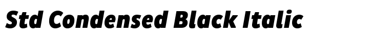 Pluto Sans Std Condensed Black Italic