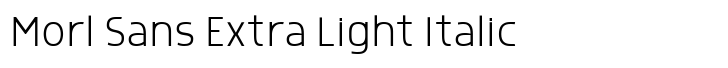 Morl Sans Extra Light Italic