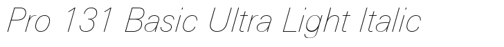 Univers Next Pro 131 Basic Ultra Light Italic