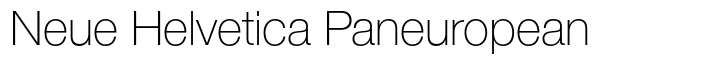 Neue Helvetica Paneuropean