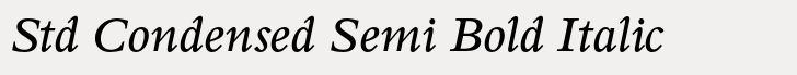Perrywood Std Condensed Semi Bold Italic