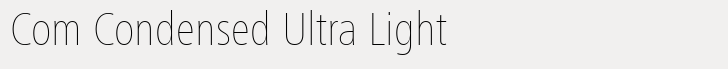 Frutiger Next Com Condensed Ultra Light