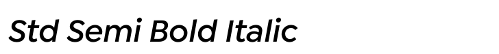 Isidora Sans Std Semi Bold Italic